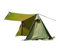 Sileduove Tente pyramidale d'hiver imperméable et coupe-vent avec jupe pare-neige, tissu 210T, cadre en alliage d'aluminium, offrant abri et chaleur pendant les voyages par temps froid (vert)