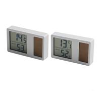 Sileduove Thermomètre et hygromètre à énergie solaire pour la maison, compteur de température et d'humidité numérique avec écran facile à lire, moniteur de climat intérieur compact pour chambre