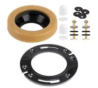 Sileduove Vis de fixation pour bride de toilettes, joints en cire, fixations, ensembles de meubles de salle de bain, joint anti-fuite, rotation flexible, ABS et acier au carbone, installation facile
