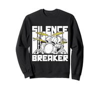 Silence Breaker Vintage Music Percussion Band Graphic Drum Sweatshirt