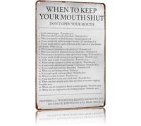 Silence Guide Vintage Metal Sign 8 X 12 in