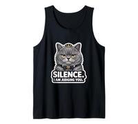 Silence I Am Judging You Chat Mignon British Shorthair Débardeur