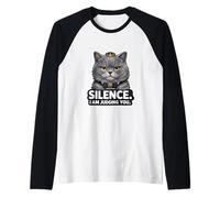 Silence I Am Judging You Chat Mignon British Shorthair Manche Raglan