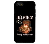 Silence is My Superpower Cheminée introvertie pour Rat de bibliothèque Coque pour iPhone SE (2020) / 7/8