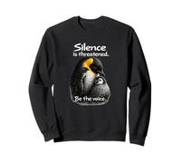 Silence is Threatened Be The Voice Art Manchot Sweatshirt