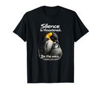 Silence is Threatened Be The Voice Art Manchot T-Shirt