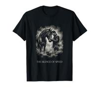 Silence of Speed Horse Rider Moody Equestrian Design T-Shirt