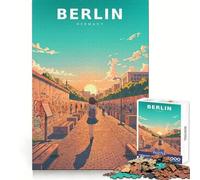 Silence Pastel au Mur de Berlin, Puzzle de 1000 pièces pour Adultes, Jeu de réflexion, Jeu d'intérieur, pièce d'art aux découpes précises (38x52cm)