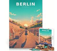 Silence Pastel au Mur de Berlin Puzzle Difficile de 1000 pièces pour Adultes Jeu Intelligent à Faire à la Maison Cadeau Festif (50x75cm)
