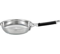 Silence Pro Poêle À Frire, Poêle À Frire En Acier Inoxydable De Haute Qualité Pour Saisir Parfaitement Les Steaks Et Plus, Ø 20 Cm, Argent, Acier Inoxydable 18/10