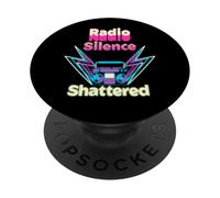 Silence Radio Brisée Esthétique Rétro Cassette Audio PopSockets PopGrip Adhésif