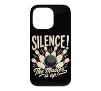 Silence The Master is Up Funny Bowling Pins Bowler Strike Coque pour iPhone 13 Pro