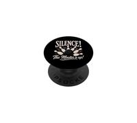 Silence The Master is Up Funny Bowling Pins Bowler Strike PopSockets PopGrip Adhésif