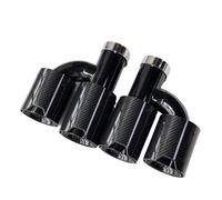 Silencieux 1 Paire D'embouts D'échappement Pour BMW Série 3 Accessoires Voiture Tubes D'échappement Doubles Forme H Buse Système D'échappement Tuyau D'échappement(ID 54MM-OD 105MM)
