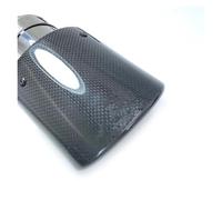 Silencieux arrièr 1 pièce ovale incliné embout d'échappement brillant en Fiber de carbone voiture silencieux embouts tuyau de silencieux Embout d'échappement(60mm-105mm Oval)