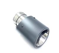 Silencieux arrièr 1 pièces ovale incliné voiture échappement mat en Fiber de carbone ovale tuyaux silencieux tuyau pour Ak Double conseils Embout d'échappement(70mm-115mm Oval)