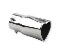 Silencieux arrièr 1PCS silencieux d'échappement universel en acier inoxydable en forme de cœur (63 mm/2,5 pouces). Tuyau d'échappement(Argent)