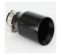 Silencieux arrièr Embout de silencieux d'échappement universel en acier inoxydable noir pour voiture, avec bord biseauté et sortie biseautée. Tuyau d'échappement(57 IN 89OUT)