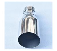 Silencieux arrièr Embout d'échappement à tube unique coudé en acier inoxydable 304, buse automobile de 2.5 à 4.5 pouces Embout d'échappement(IN57-OUT76MM)