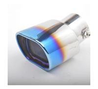 Silencieux arrièr Embout d'échappement carré universel 63 mm pour voiture, garniture de tuyau d'échappement arrière, doublure de pot d'échappement Embout pot d'échappement(B bend)