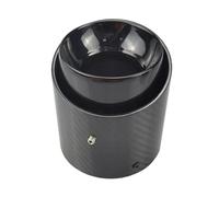 Silencieux arrièr Embout d'échappement en Fiber de carbone, silencieux, noir/argent, 95mm, pour Mini John, Cooper Works 2022, 2.0t, pour Jcw F54, F60 Tuyau d'échappement(Noir)