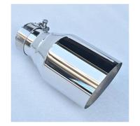 Silencieux arrièr Embout d'échappement tube unique coudé en acier inoxydable 304, 2.5 pouces, 4. modification de la buse automobile Sortie d'échappement(IN66-OUT101MM)