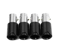 Silencieux arrièr Embouts d'échappement en fibre carbone noir brillant 80 mm pour BMW M3 E9x E90 E92 E93, embouts silencieux 190 mm, lot de 4. Sortie d'échappement(Fibre de carbone)