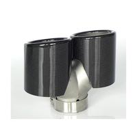 Silencieux arrièr Pour Lexus 2017 IS300 modification du tuyau d'échappement voiture: tuyaux d'échappement courts en forme Y, double fibre carbone 2x89mm Embout de silencieux(Brillant)