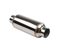 Silencieux arrièr Silencieux d'échappement universel, résonateur en acier inoxydable, 12 pouces de long, avec un son profond et puissant. Embout de silencieux(2.5 inch)