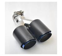 Silencieux arrièr Style fibre de carbone, acier inoxydable, bleu universel, pot d'échappement automobile, silencieux, accessoires de voiture Embout de silencieux(51mm-101MM)