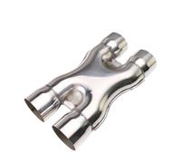Silencieux arrièr Tuyau en X en acier inoxydable 409 pour voiture entrée/sortie 2,5''/3'' embout silencieux universel, connecteur adaptateur à quatre voies Embout d'échappement(3 inch)