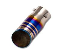 Silencieux arrièr Un silencieux d'échappement universel pour automobile, en acier inoxydable à flux direct, améliore le son et l'apparence. Tuyau d'échappement(Baked blue)