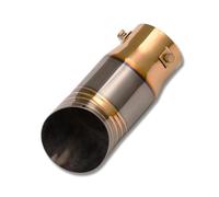 Silencieux arrièr Un silencieux d'échappement universel pour automobile, en acier inoxydable à flux direct, améliore le son et l'apparence. Sortie d'échappement(Black gold)