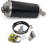Silencieux arrière Arrow Maxi Race-Tech aluminium foncé, embout inox avec homologation pour Kawasaki ER-6 N / F KLE Versys 650 ccm année 2005 - 2013