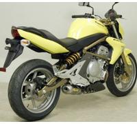 Silencieux arrière Arrow Maxi Race-Tech en aluminium, embout en acier inoxydable avec homologation pour Kawasaki ER-6 N / F KLE Versys 650 ccm année 2005 - 2013