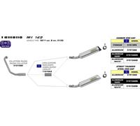Silencieux arrière Arrow Street Thunder aluminium, embout inox homologué pour Yamaha MT- ABS 125 ccm année 2014 - 2015