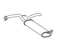 Silencieux Arrière FAURECIA Kit Easy2Fit Pour Entre Autres CITROËN C1 II