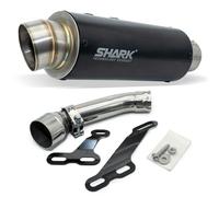 Silencieux arrière Shark SRC 4 en aluminium anodisé noir avec homologation