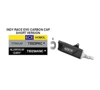 Silencieux ARROW Indy Race Evo Courte Noir pour Honda Nss Puissance DCT ABS 750