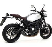 Silencieux Arrow Jet-Race inox noir, embout carbone homologué pour Yamaha XSR A 900 ccm année 2016