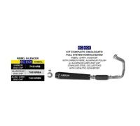 Silencieux ARROW Noir En Acier Carbone Pour Kawasaki 650 VULCAN S 2025-2026