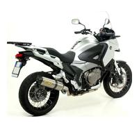 Silencieux Arrow Race-Tech en aluminium, embout en carbone homologué pour Honda VFR X Crosstourer 1200 ccm année 2012 - 2013