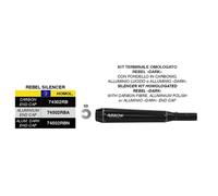 Silencieux ARROW Rebel Noir Acier Carbone Cap Pour Yamaha 950 XV R 2014-2016