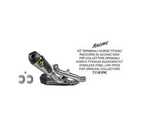Arrow Silencieux Works Titane Ducati Panigale V4 1100 2018-2023 avec collecteur Non homologué Argent