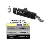 Echappement Arrow aluminium noir homologue Benelli TRK502X 2021-2024