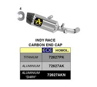 Arrow Indy Race Aluminium Dark With Carbon End Cap Ktm 390 Adventure ´20-21 Homologated Muffler Argenté Homologated