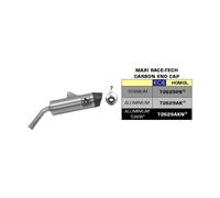 Arrow Maxi Race-tech Aluminium Dark With Carbon End Cap Bmw F 850 Gs ´18-20 Homologated Muffler Argenté Homologated
