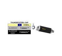ARROW Street Thunder Dark Silence en aluminium pour collection de stock Yamaha YZF R6 2008-10 Homologue Dark Thunder Silencer