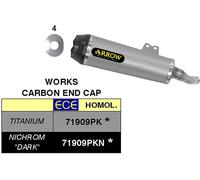 Silencieux ARROW works en titane avec embout carby pour Benelli 502 c