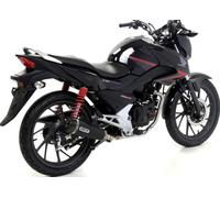 Silencieux Arrow X-Kone en acier inoxydable, embout en carbone homologué pour Honda CB F 125 ccm année 2015 - 2016